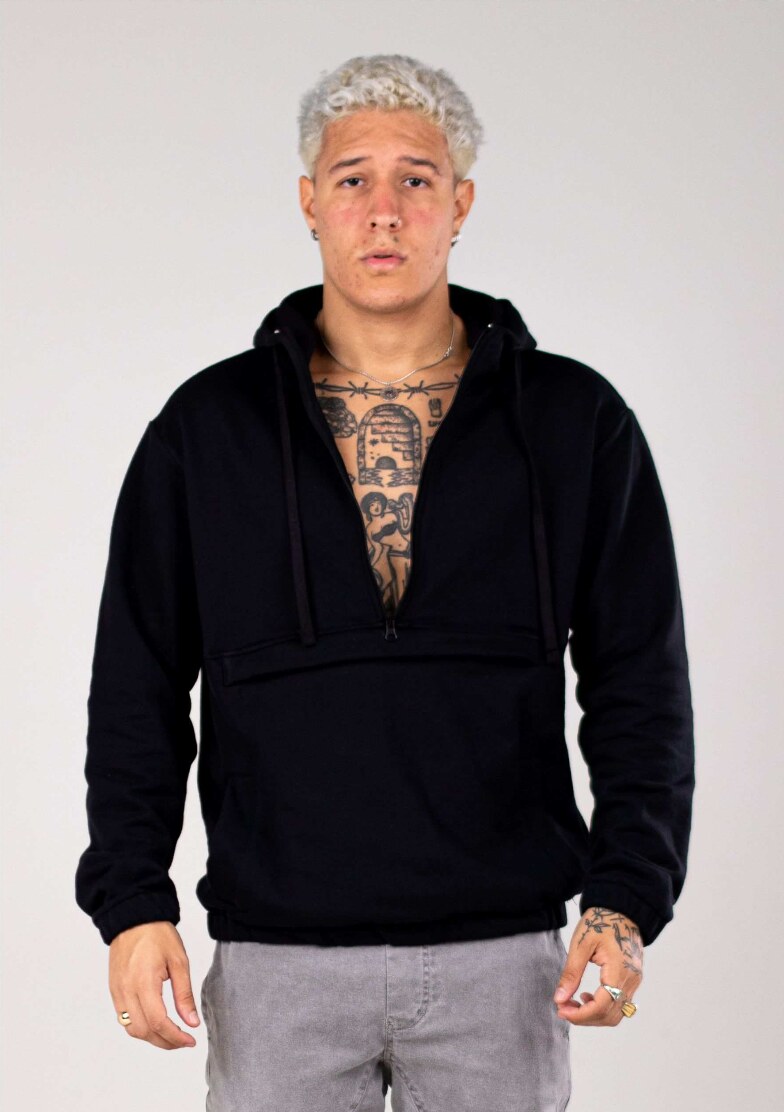 Moletom half zipper